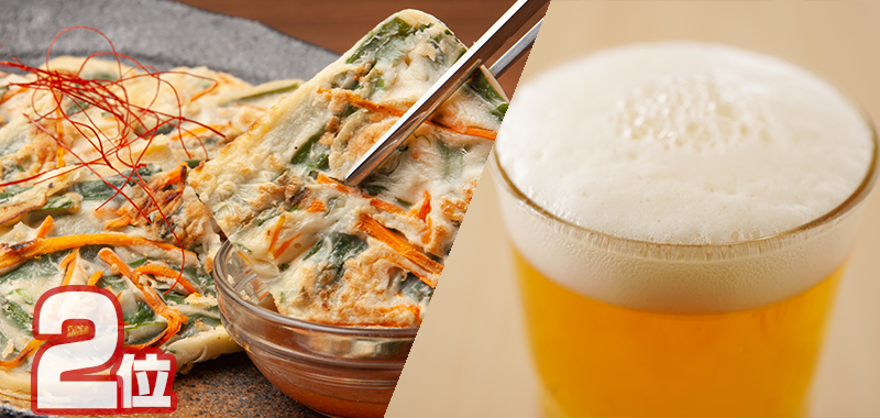 チヂミ×ビール