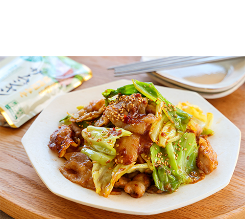 豚バラキャベツの韓国風みそ炒め