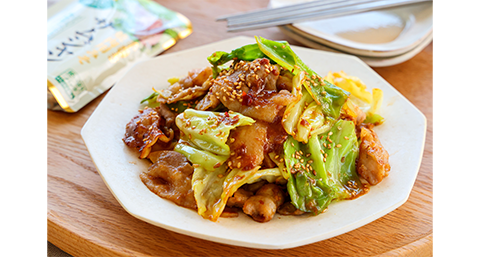 豚バラキャベツの韓国風みそ炒め