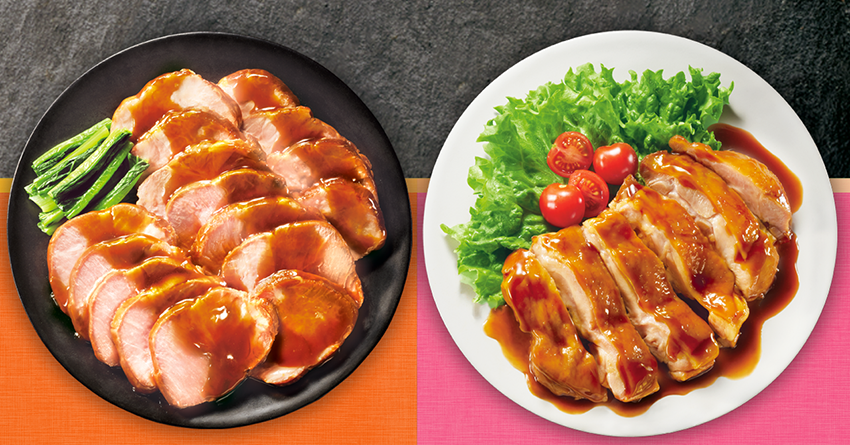 『しっとり煮豚の素』『てり旨チキンの素』