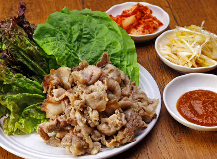 こま切れ肉のサムギョプサル