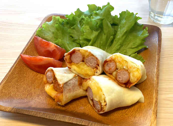 ウインナー&チーズのブリトー風