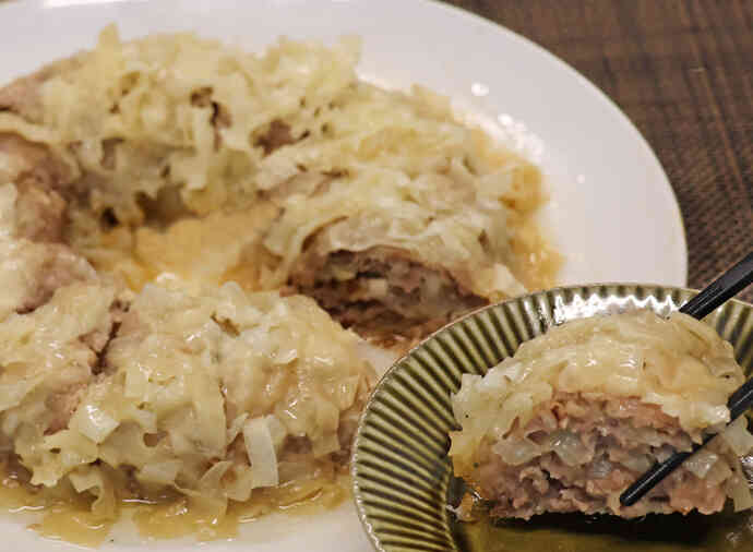 電子レンジで作るドーナツシュウマイ