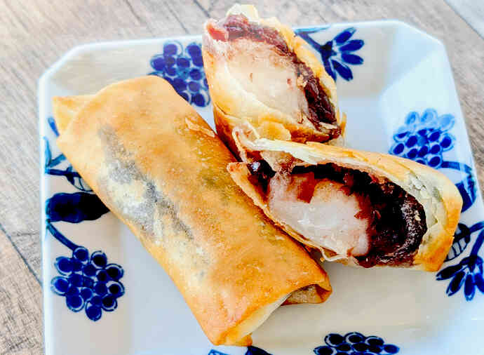 春巻の皮でお月見パイ風