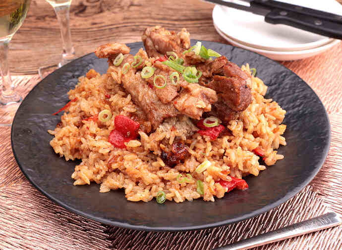 スパイシースペアリブライス