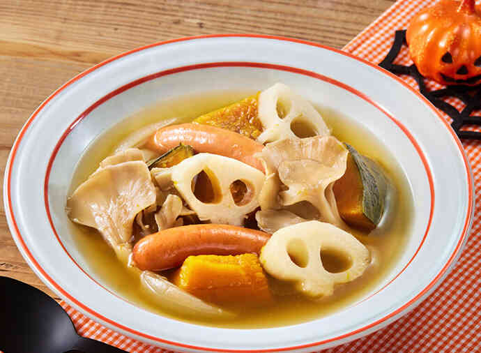 秋野菜ときのこのハロウィンポトフ