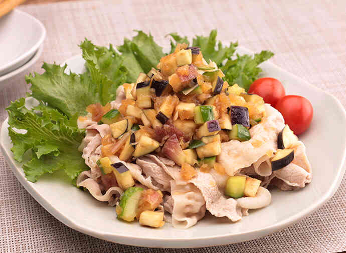 野菜だれで食べるサラダ冷しゃぶ