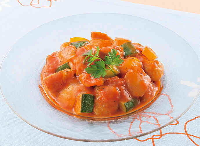 鶏肉と夏野菜の冷製ラタトゥイユ