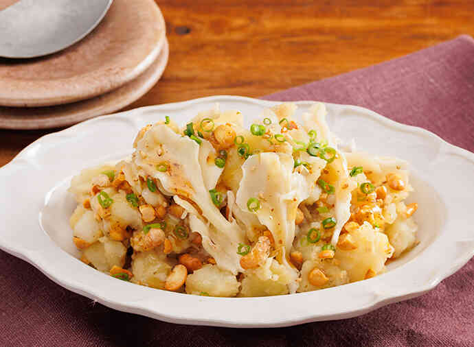 福豆のカリカリ韓国風ポテトサラダ