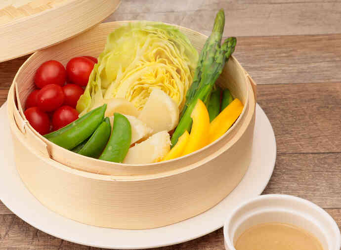 せいろで作る春野菜バーニャカウダ
