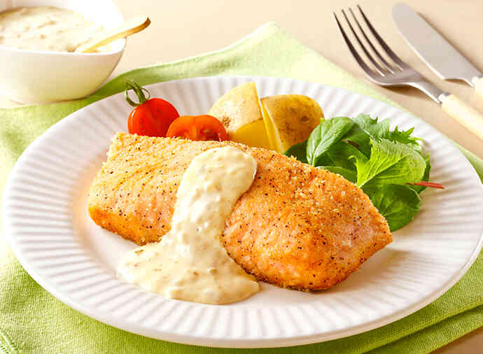 サーモンのタルタルムニエル