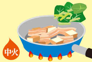 厚揚げと豚肉の甘辛炒め