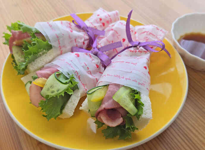 サンドイッチ用パンで作るロースビーフミニブーケ