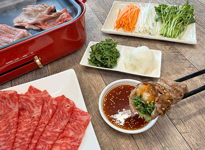牛しゃぶしゃぶ肉を使って！おろし焼肉