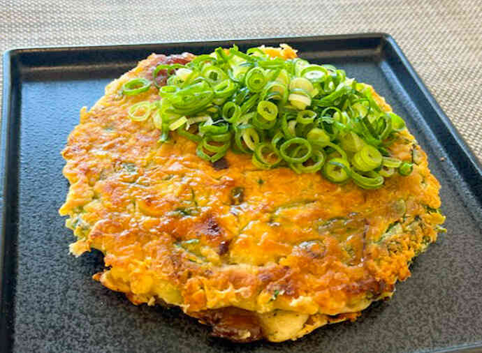 豆苗入りねぎ焼