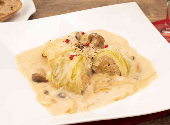 焼ロール白菜のクリーム煮