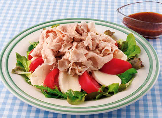 モッツァレラチーズと豚肉の冷しゃぶサラダ