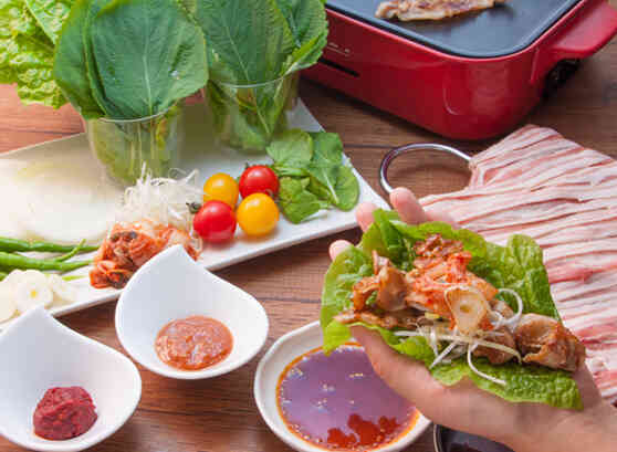 薄切り肉で、しゃぶギョプサル