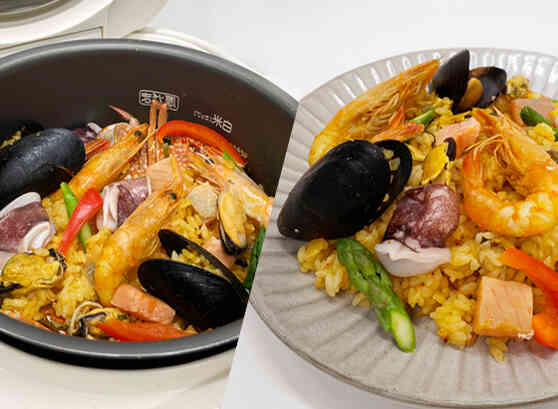 炊飯器で作るパエリア
