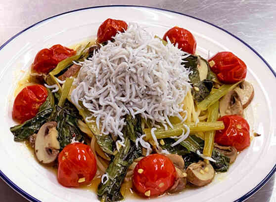 しらすのアヒージョパスタ