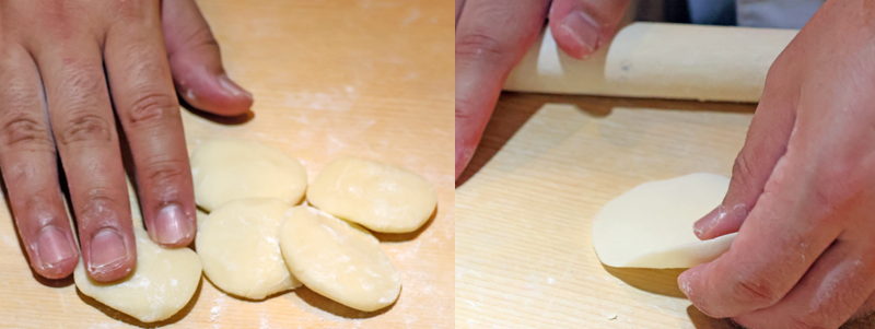 注文が入ってから皮を伸ばすマニア餃子