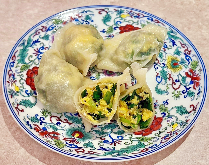 ニラと卵の水餃子