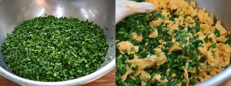 ニラと卵の水餃子