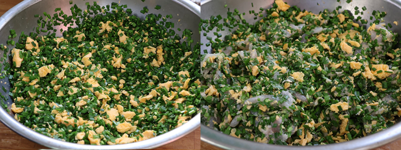 ニラと卵の水餃子